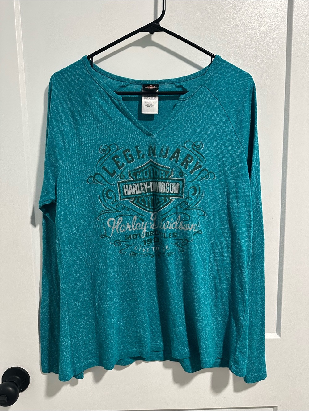 Women’s Harley-Davidson Teal Long Sleeve Graphic Top